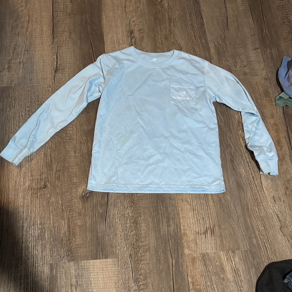 Kids Light Blue Long Sleeve Shirt